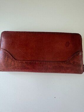 Frye Zip Around Wallet - Red Clay